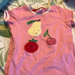 Pink hanna andersson fruit shirt 130